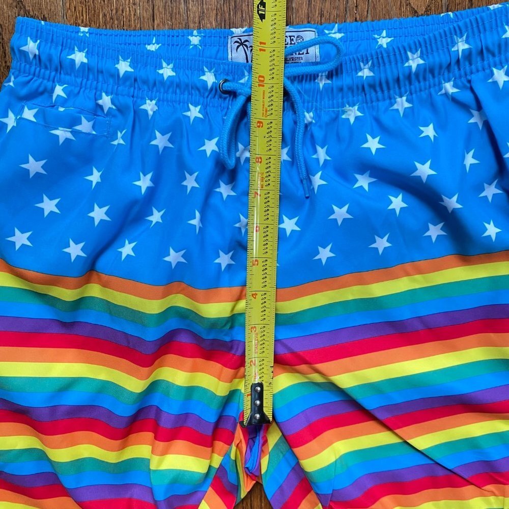 Free Planet Mens Swimming Trunks Size Medium Swim Shorts Rainbow Pride LGBTQ New - Picture 8 of 11